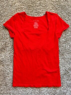 Free People Intimately Sunfade Clean Lines Baby T-Shirt Salsa Size XS/S